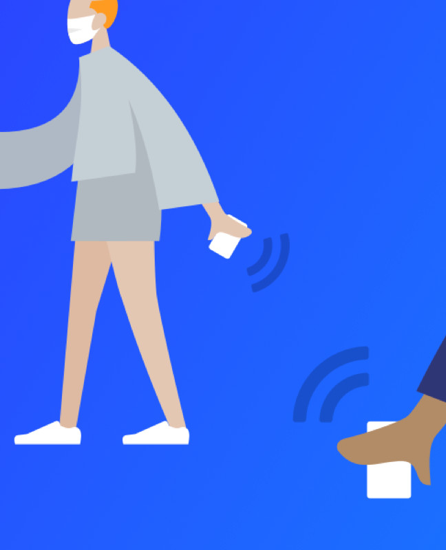 Illustration of secure contact tracing app